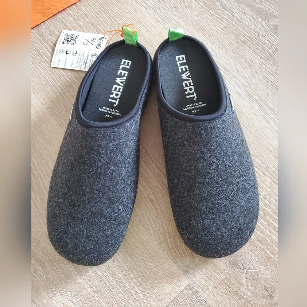 Elewert Luxury Slide On Slippers Mens Size 44 EU 11 US GREY/Green